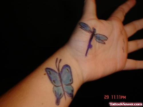Dragonfly Tattoo On Hand