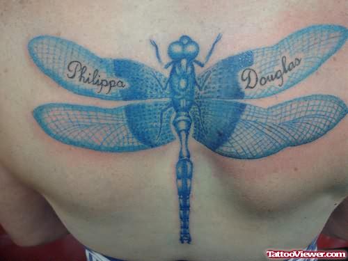 Big Blue Dragonfly Tattoo