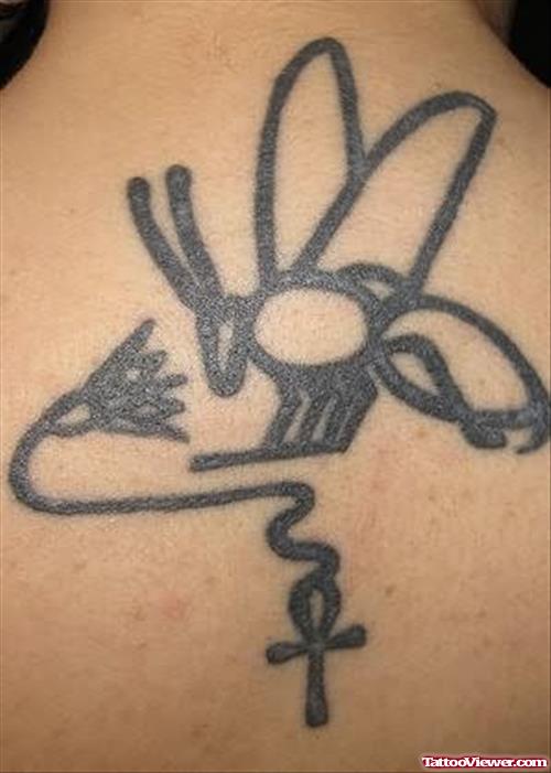 Back Neck Dragonfly Tattoo
