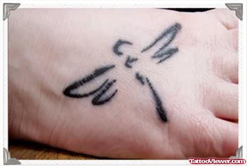 Dragonfly Tattoo For Foot