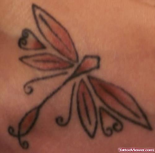Dragonfly Coloured Tattoo