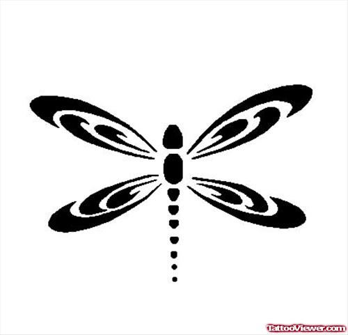 Black Dragonfly Tattoo Sample