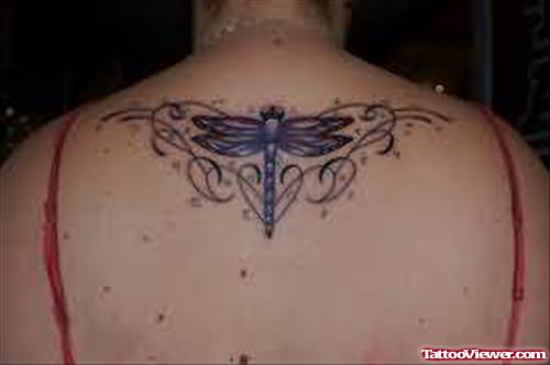 Dragonfly Tattoo On Women Back