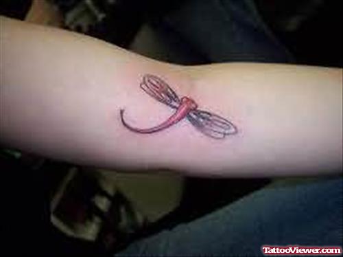 Coloured Dragonfly Tattoo