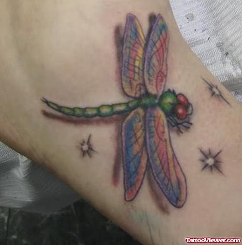 Charming Dragonfly Tattoo