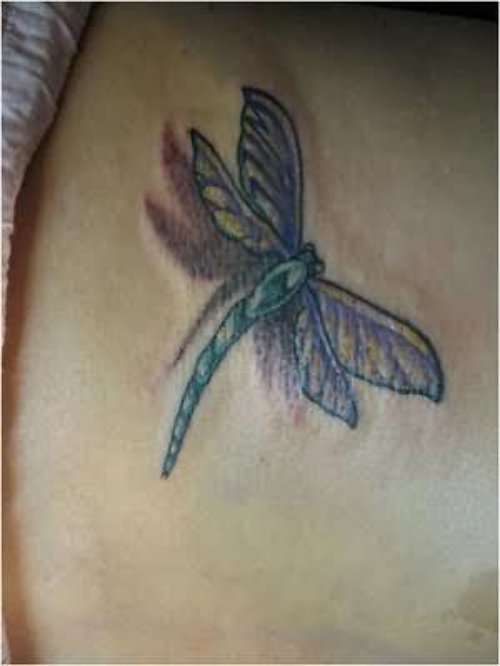 Colorful Dragonfly Tattoo