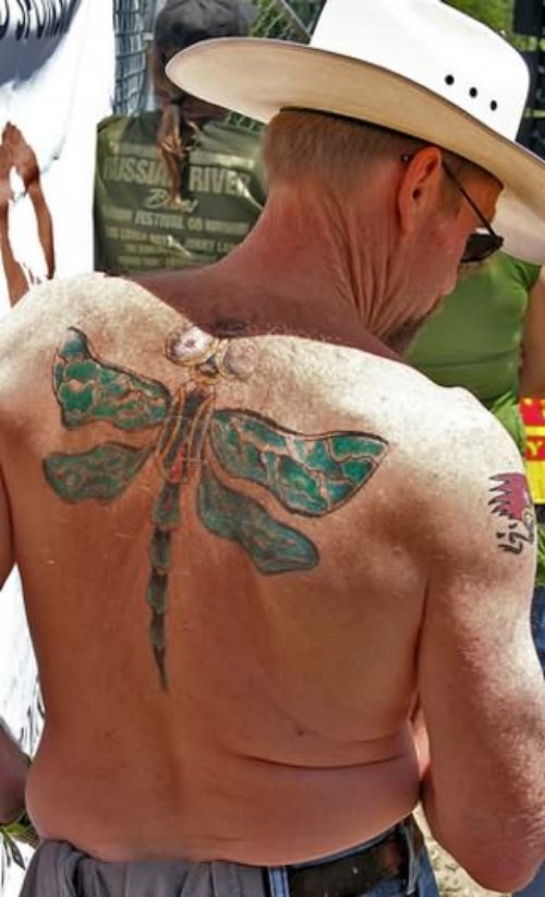 Big Dragonfly Tattoo On Back