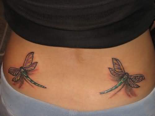 Dragonfly Tattoo On Side Ribs