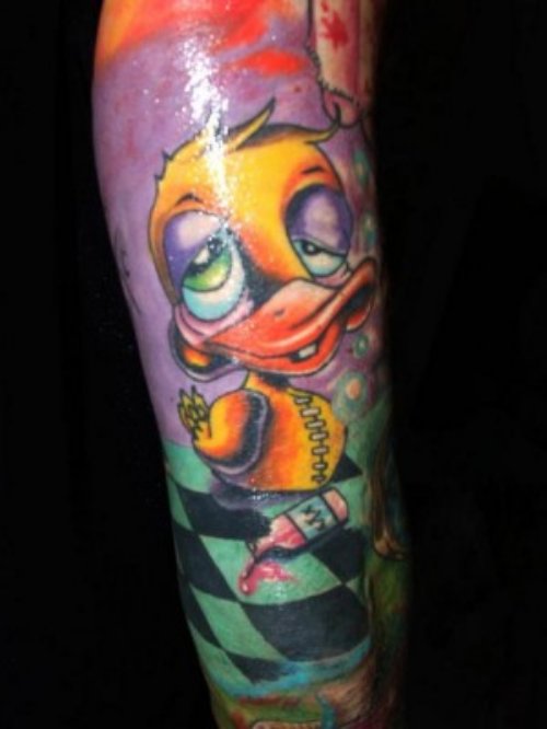Duck Funny Colors Tattoo