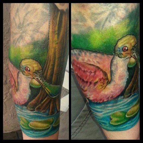 Colored Duck Tattoo