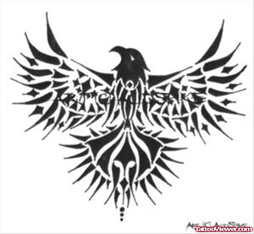 Stunning Tribal Eagle Tattoo Design
