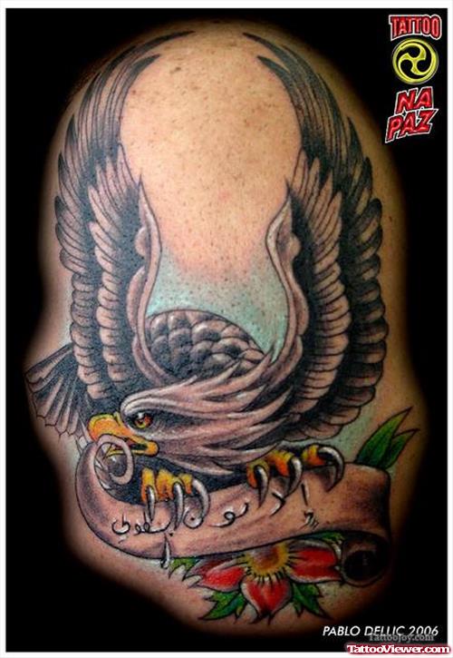 Beautiful Flying Eagle Tattoo