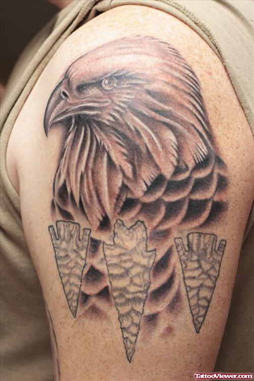 Nice Left SHoulder Eagle Tattoo