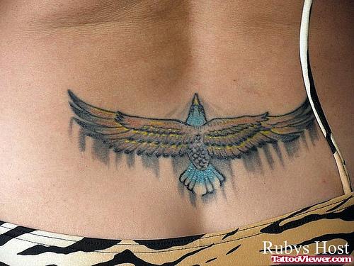 Lowerback Blue Eagle Tattoo