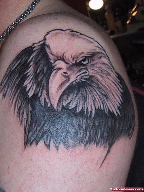 Impressive Left SHoulder Eagle Tattoo