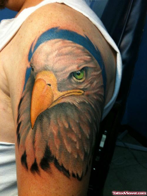 Stylish Half Sleeve Eagle Tattoo