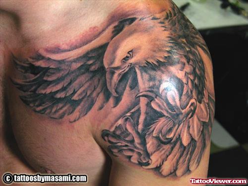 Stunning Left SHoulder Eagle Tattoo