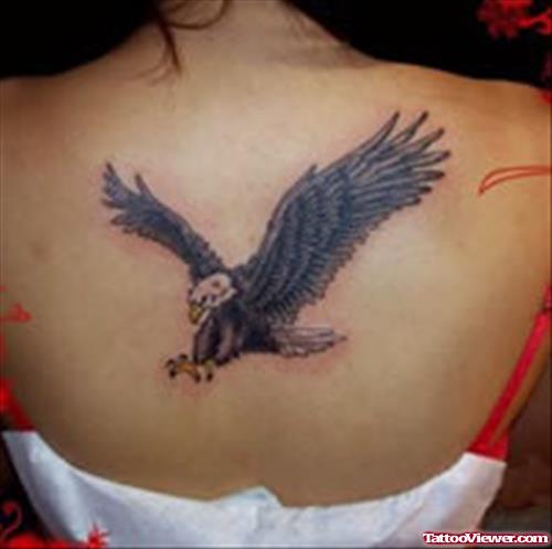 New Flying Eagle Tattoo On Back
