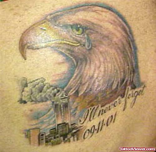 Memorial Eagle Head Tattoo