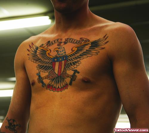 Man Chest Eagle Tattoo