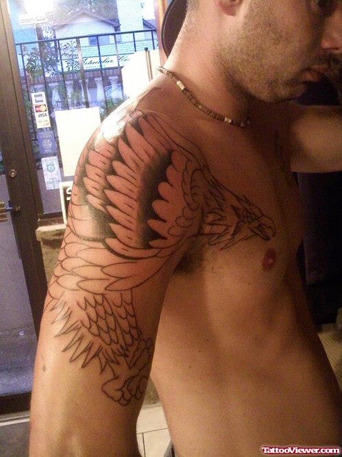 Large Eagle wing Tattoo