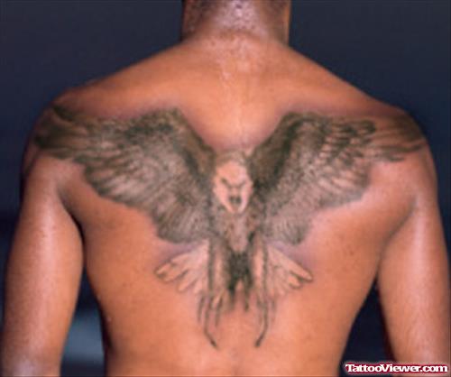 Mind Blowing Back Body Eagle Tattoo