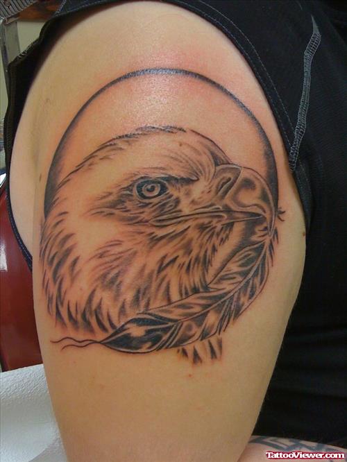 Bald Eagle Grey Ink Tattoo