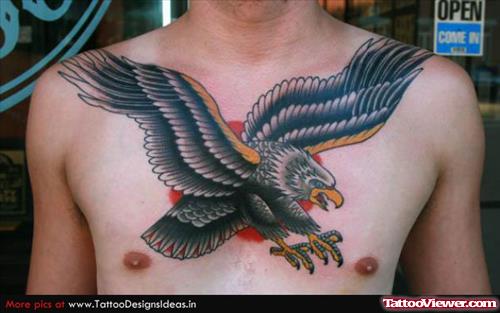 New Man Chest Eagle Tattoo