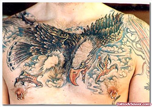 Chest Eagle Tattoo For Men