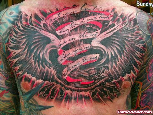 New Chest Eagle Tattoo