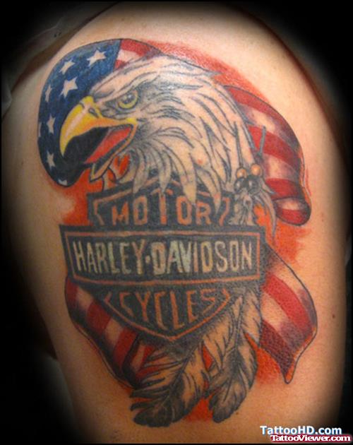 Harley Davidson American Eagle Tattoo