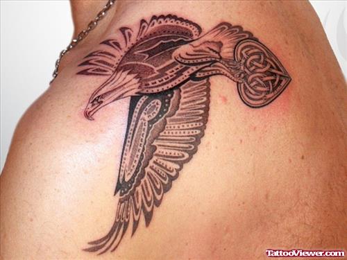 Celtic Eagle Tattoo On Shoulder