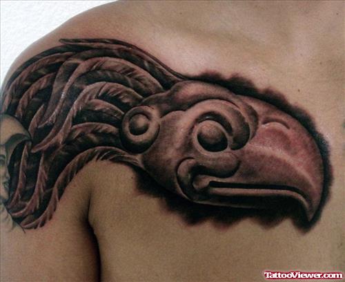 Eagle Head Tattoo On Right Shoulder