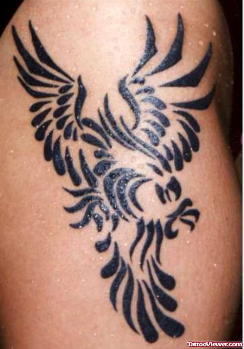 Flying Tribal Eagle Tattoo