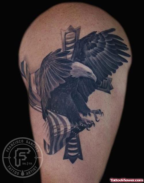 Bald Eagle Landing Tattoo