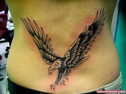 Awful Lowerback Flying Eagle Tattoo