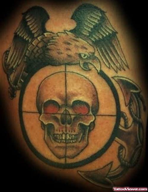 Skull And Eagle Tattoo