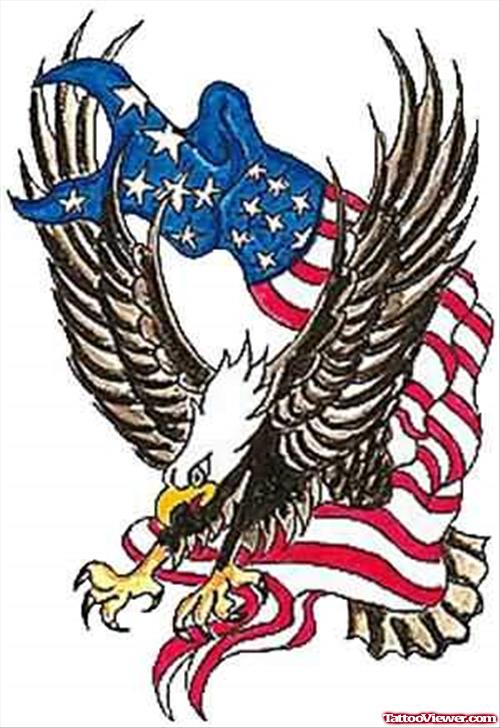 Nice American Eagle Tattoo