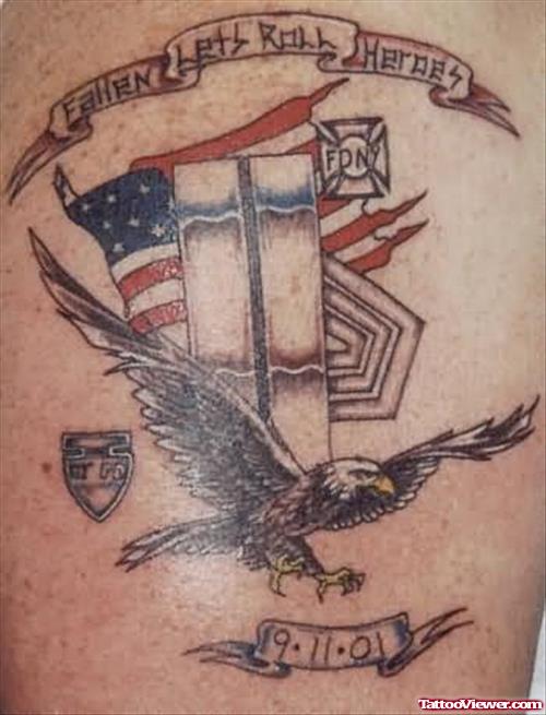 Memorial Eagle Tattoo