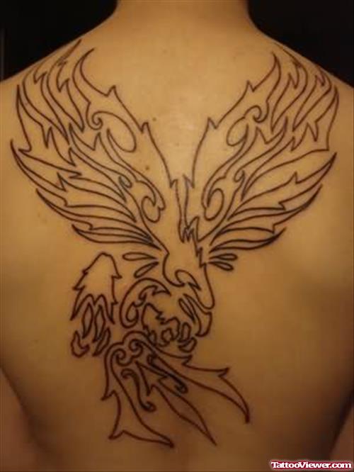 Flash Eagle Tattoo On Back