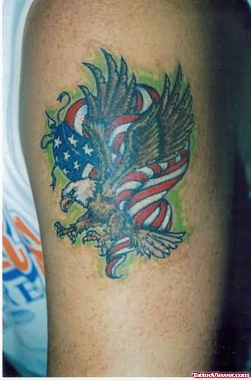 American Eagle Tattoo On Bicep