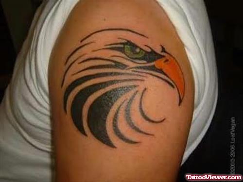 Trendy Eagle Tattoo On Shoulder