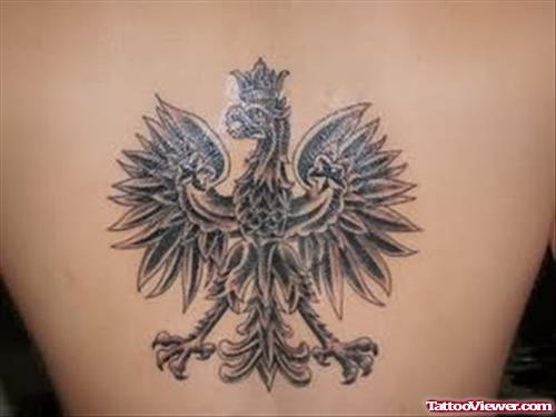 Stylish Eagle Tattoo On Back