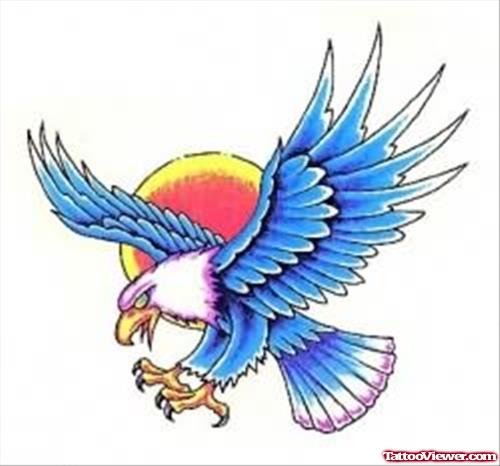 Eagle Colourful Tattoo Design