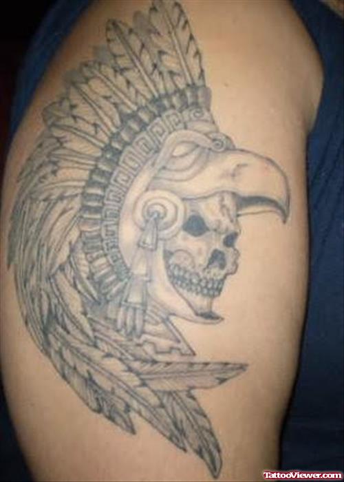 Aztec Eagle Man Tattoo