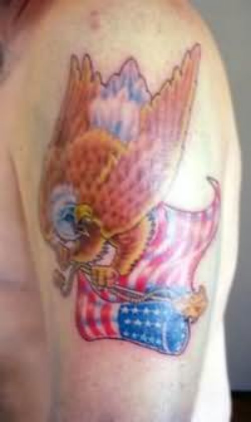 Colorful Eagle Tattoo Design