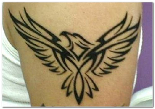 Tribal Eagle Wings Tattoo