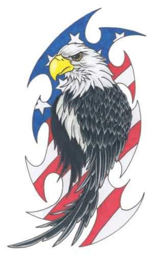 Biker Tattoos Eagle Tattoo and Flag