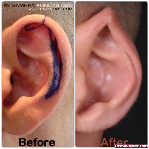 Samppa Super Ear Tattoo