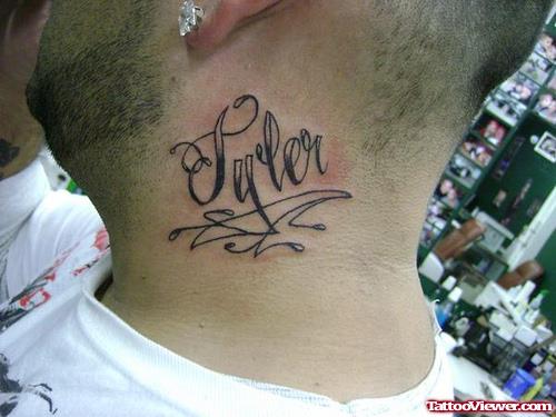 Tyler Back Ear Tattoo